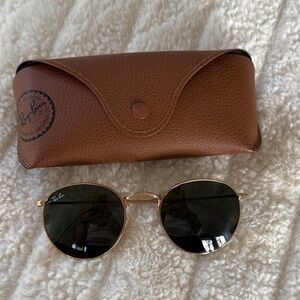 Ray-Ban Gold Frame Black Lens Sunglasses